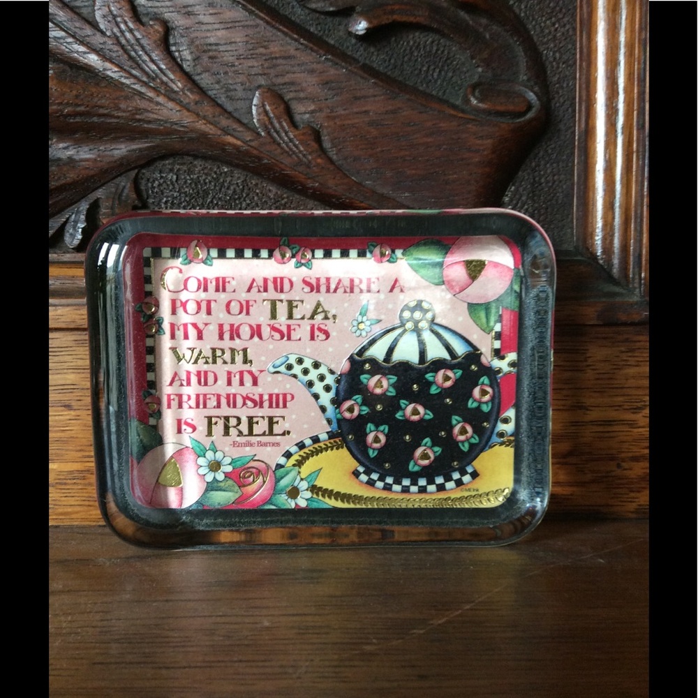 MARY ENGLBREIT Glass Paperweight